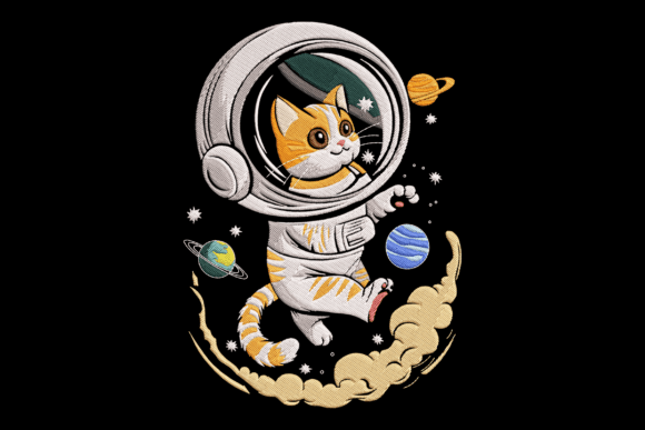 Astronaut Cat in Space Embroidery Review
