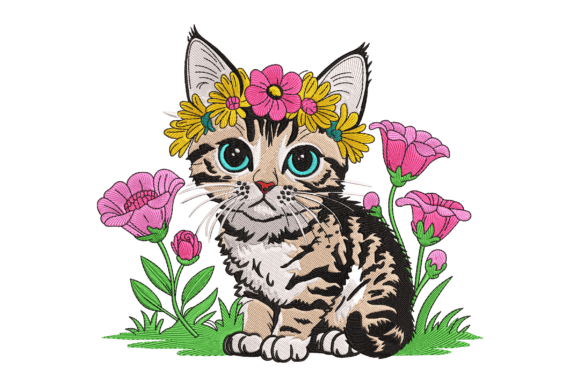 Cute Cat with Flowers: A Designer Review