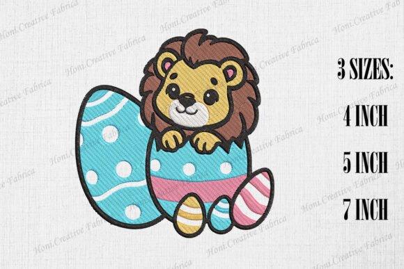 Cute Lion Peeking from Easter Egg Review