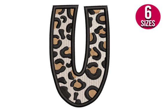 Leopard Print Alphabet Font Letter U Review