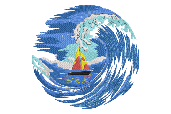 Ocean Wave and Sailboat Embroidery Review