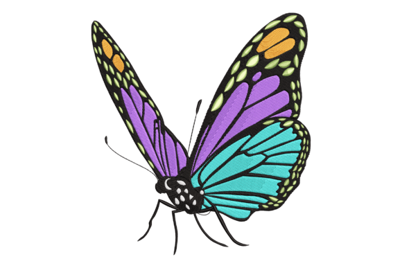 Rainbow Butterfly Embroidery Design Review