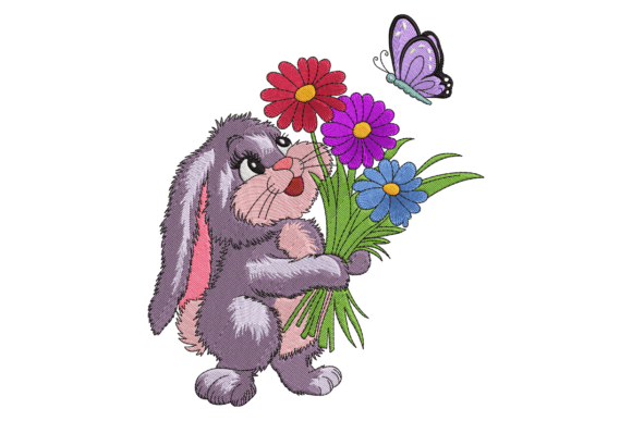 Review: Bunny Holding Flower Embroidery Design