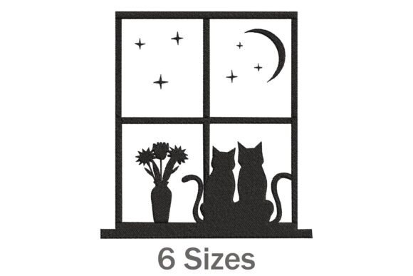 Two Cats in a Window Embroidery Design Review